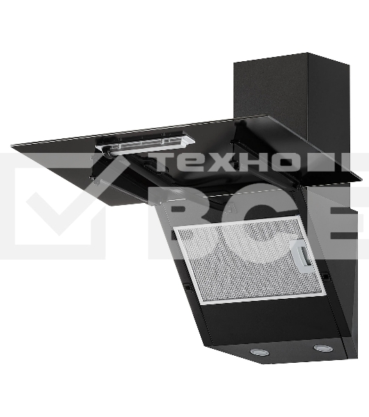 Наклонная вытяжка Krona HELGA 600 черный S