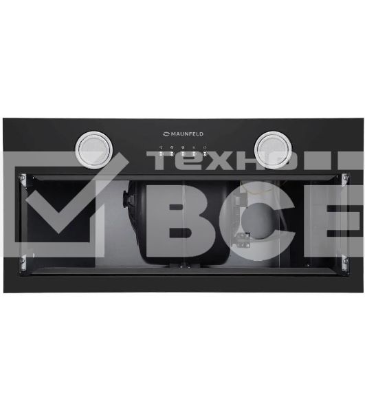 Вытяжка встраиваемая Maunfeld Trapeze 602M черный, 60 см, 1150 куб. м/ч, 54 дБ
