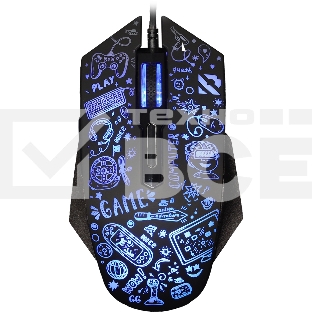 Мышь проводная игровая Smartbuy (SBM-745G-K) RUSH X15 серный