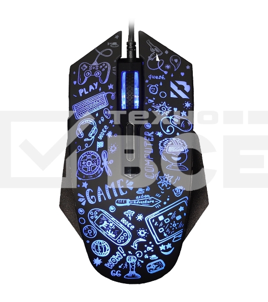 Мышь проводная игровая Smartbuy (SBM-745G-K) RUSH X15 серный