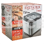 Хлебопечка DELTA LUX DL-8008В серебристый с черным, фото2