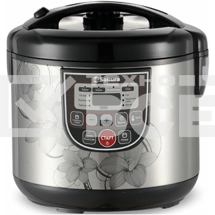 Мультиварка Sakura SA-7753B 5 л, 800 Вт, функция 'Мультиповар', 10 автоматических и 27 программ ручной настройки, LED дисплей, отсрочка старта до 24 часов, функция поддержания температуры до 24 часов, в комплекте 4 аксессуара (мерный стакан, черпак, ложка и контейнер для приготовления