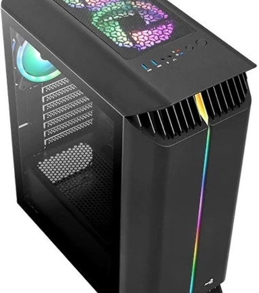 Компьютерный корпус Aerocool/Formula Gladiator Duo-G-BK-v1 черный без БП ATX 3x120мм 2xUSB3.0 audio bott PSU