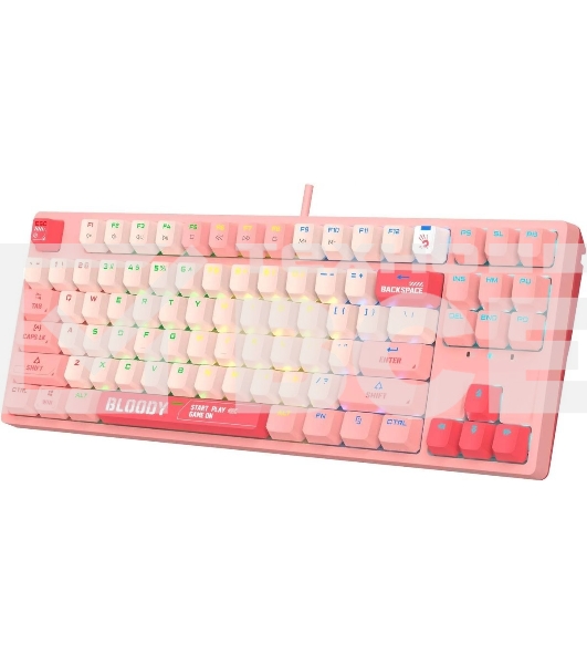 Клавиатура проводная A4Tech Bloody S87 Energy (S87 USB ENERGY PINK) USB розовый