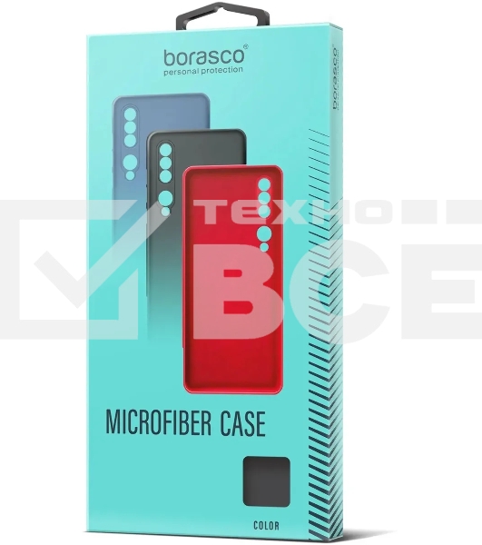 Чехол (клип-кейс) BORASCO Microfiber Case, для Xiaomi Poco M4 Pro, красный