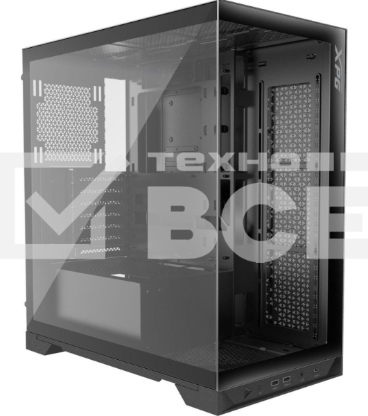 Компьютерный корпус XPG INVADER X BLACK (INVADERXMTWOF-BKCWW) Mid-Tower, Micro-ATX, Mini-ITX, Standard-ATX, USB 3.2 Gen2 Type-A, USB 3.2 Gen2 Type-C