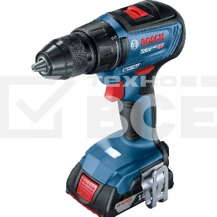 Дрель-шуруповерт Bosch GSR 18V-50 + L, 06019H5000, Аккумуляторная, 18В, 2 АКБ, Аккумуляторная, Кейс