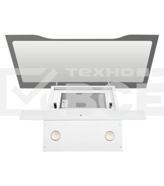 Вытяжка наклонная DeLonghi Linea 915 BB белый, 90 см, 1200 куб. м/ч, 56 дБ