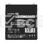 Аккумуляторная батарея ExeGate GP12045 (12V 4.5Ah, клеммы F2), фото2