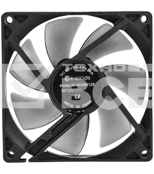 Вентилятор для корпуса ID-Cooling NO-9225-SD черный, 92 мм, 1500 об/мин, 29 дБ, 3 pin