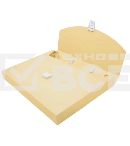 Портфель Бюрократ Pastel PASTPP01YEL 1 отдел. A4 пластик 0.7мм желтый