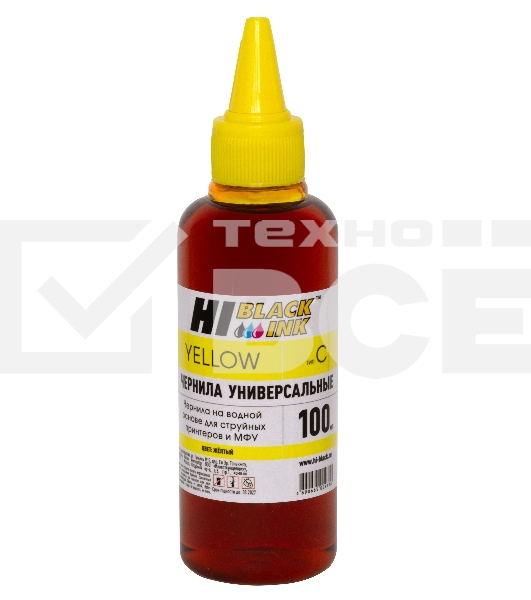 Чернила Hi-Black Универсальные для Canon (Тип C-V1), Y, 0,1 л.