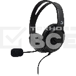 Наушники с микрофоном Oklick HS-M400 черный 1.8м накладные оголовье, фото 1