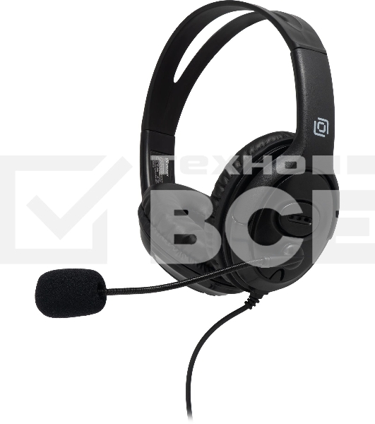 Наушники с микрофоном Oklick HS-M400 черный 1.8м накладные оголовье