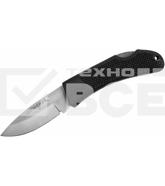 Нож складной STAYER 47600-1_z01складной с обрезиненной ручкой средний