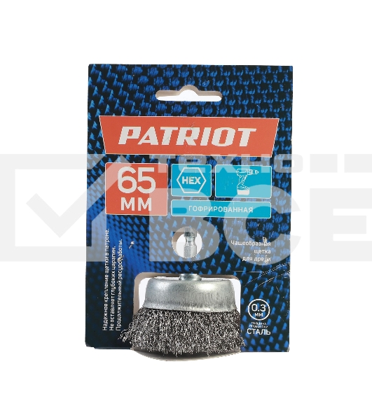 Щетка EDGE by PATRIOT чашеобразная для дрели 65мм НЕХ