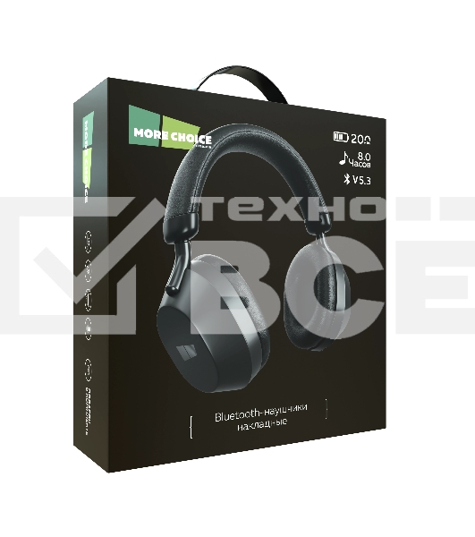 Наушники беспроводные накладные MORE CHOICE (4610196409523) HW55 черный