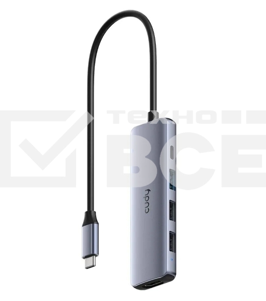 Адаптер CUDY 5-IN-1 USB-C Hub with 4K HDMI