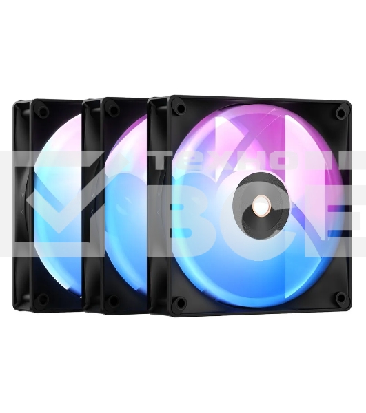 Вентилятор для корпуса Ocypus Delta F12 BK 3 IN 1, 120x120x25mm, 4-PIN PWM, 500-2000 RPM, 29 DBA MAX, HYDRO BEARING