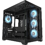 Компьютерный корпус без блока питания PCCooler C3T700 ARGB BK, Midi-Tower, TG, 4x120мм ARGB, 1xUSB-A 3.0 + 1xUSB-A 2.0 + 1xUSB-C, ATX, mATX, mITX черный, фото 1