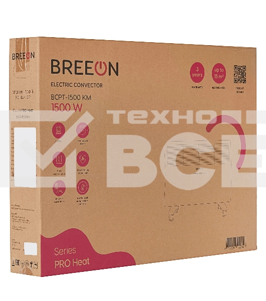 Конвектор электрический Breeon BCPT-1500 KM