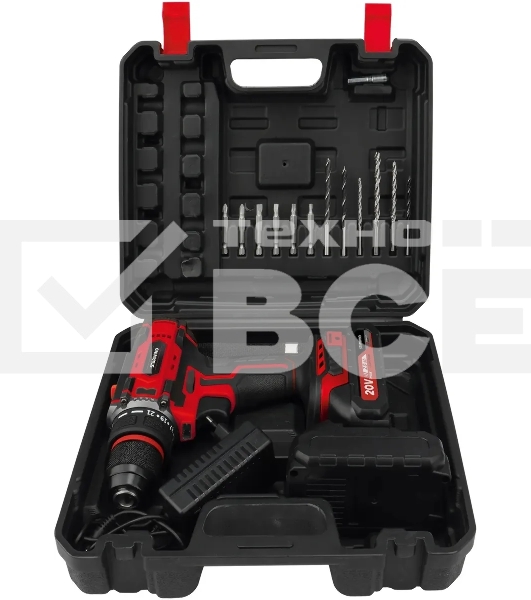 Дрель-шуруповерт Starwind CD20-2.0/2.0S1 40Вт аккум. патрон:быстрозажимной