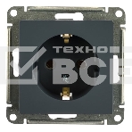 Механизм розетки 1-м СП AtlasDesign 16А IP20 с заземл. грифель, фото 1