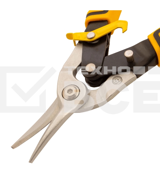 Ножницы по металлу Denzel, 270мм, прямой рез,сталь-CrMo, трехкомп.рук-ки