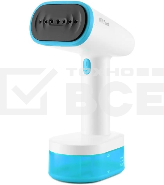 Отпариватель Kitfort КТ-985-3 бирюзовый, 1600 Вт, 28 г/мин, 250 мл