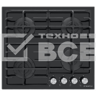 Газовая варочная панель Maunfeld EGHG.64.6CB/G, 4 конфорки, закаленное стекло, черный