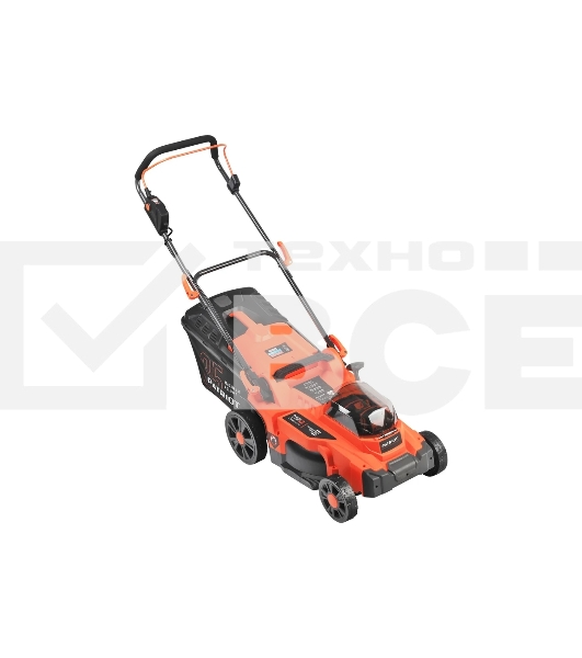 Газонокосилка аккумуляторная PATRIOT CM 440 2*21В UES, без акб и зу, бесщеточ, 37см, трав 35л пласт+мульчирование, центр. подъём 6 уровней (25-75), пласт дека