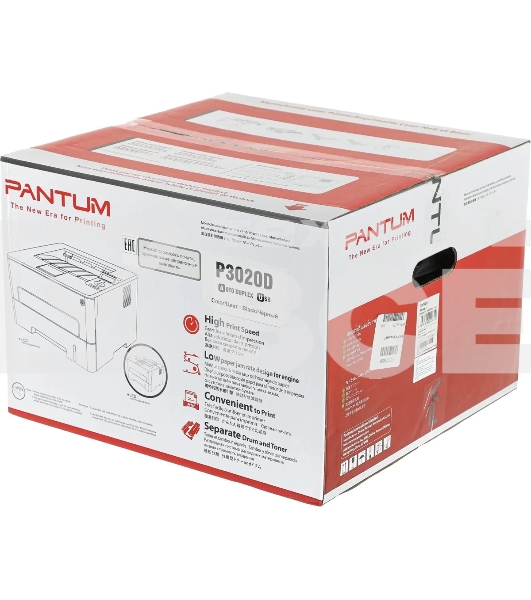 Принтер лазерный Pantum P3020D, А4, ч/б, печ. до 30 стр/мин., 600 x 600 dpi, USB