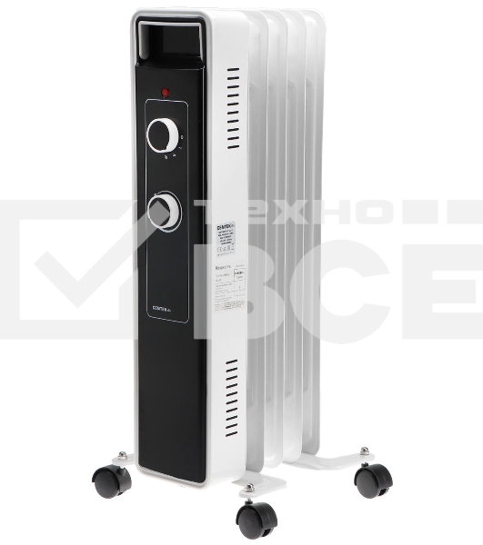 Масляный обогреватель Centek CT-6221-5 (5 секций) белый, 400/600/1000 Вт, 12,5 м2, 3 режима, термостат