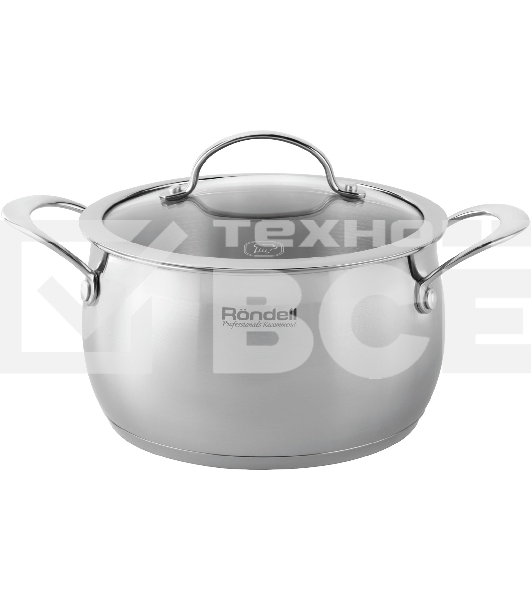 Кастрюля Rondell Admiring RDS-747 5.3 л. d=22 см (с крышкой) стальной