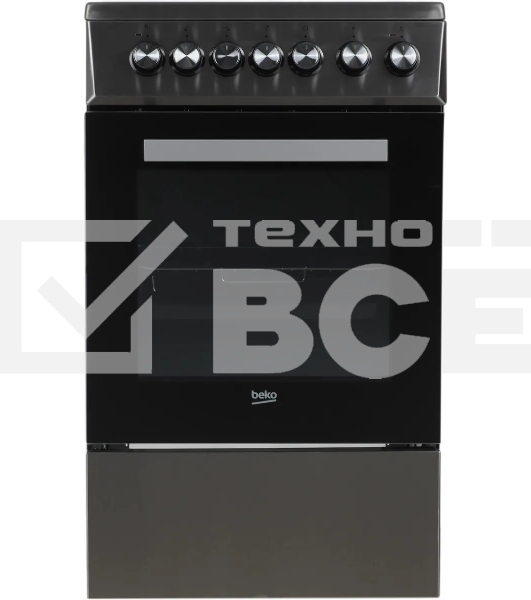 Плита электрическая Beko FSS57100GX серебристый, конфорок 4 шт, духовка 60 л, 50 см x 85 см x 60 см
