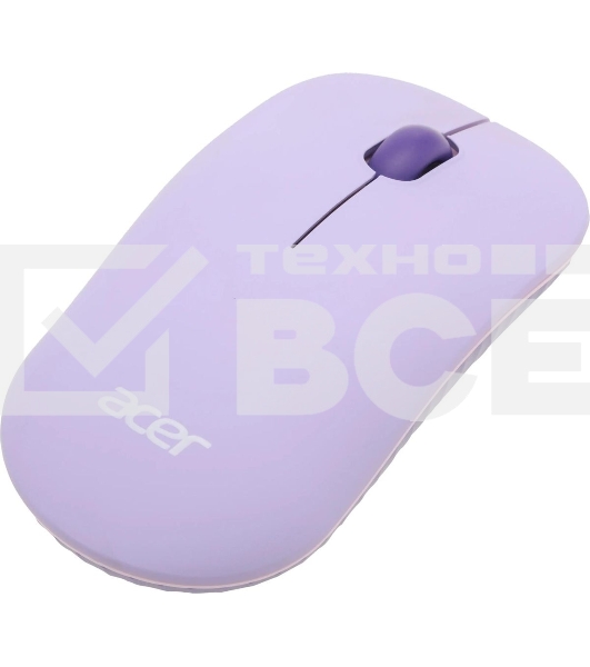Клавиатура + мышь Acer OCC205 беспроводной USB, 1200 dpi, фиолетовый