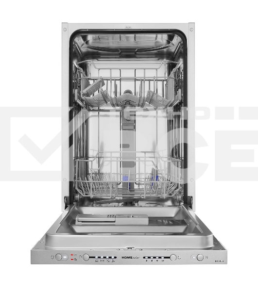 Встраиваемая посудомоечная машина HOMSAIR DW44L-2, серебристый, 44.8 см, 9 компл., 49 дБ, класс A++