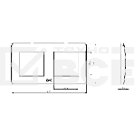 Рамка двухместная DKC Brava 75012W 2+2 модуля, белая, фото2
