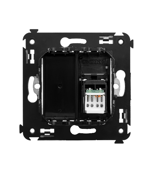 Розетка компьютерная DKC Avanti 4402463 RJ-45 одинарная, категория 5e 'Черный квадрат'