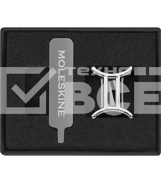 Шильд-символ Moleskine Zodiac Близнецы, металл, серебристый, коробка с европодвесом, PINGEMINISILV