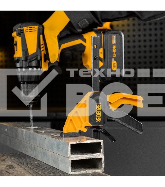 Струбцина Denzel F-образная, быстрозажимная, 150 х 55 мм, усиленный нейлоновый корпус