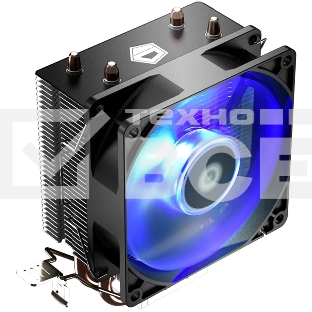 Кулер для процессора ID-COOLING SE-902X-B LGA1851/1700/1200/115X/AM5/AM4 (30шт/кор, TDP 100W, PWM, 2 тепл.трубки прямого контакта, Blue LED FAN 92мм) RET