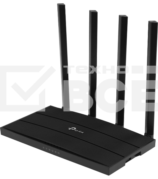 Роутер беспроводной TP-Link Archer C6U AC1200 10/100/1000BASE-TX/4G ready черный