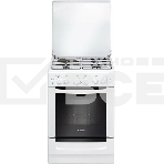 Плита комбинированная Gefest ПГЭ 6110-02 0300 белый, конфорок 3 газовых и 1 электрическая, духовка 52 л, 60 см x 85 см x 60 см, фото 1