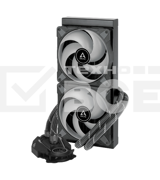 Жидкостная система охлаждения Arctic Liquid Freezer II-280 черный, 140 мм, алюминий/медь, 2000 об/мин, 22.5 дБ, 4 pin, 300 Вт