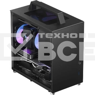 Компьютерный корпус JONSBO T8 PLUS Black без БП, боковые панели из закаленного стекла, mini-ITX, черный