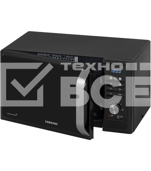 Микроволновая печь Samsung MG23F301TAK/OL чёрный, 23 л, 800 Вт, переключатели - кнопки/ поворотный механизм