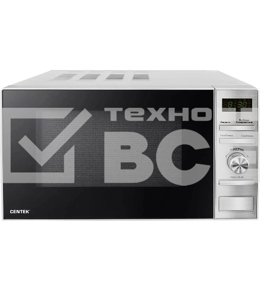 Микроволновая печь Centek CT-1586 серебристый, 20 л, 700 Вт, поворотный механизм/кнопки