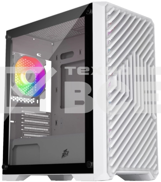 Компьютерный корпус 1STPLAYER TRILOBITE T5 ARGB белый / mATX / 4x120мм ARGB fans / T5-WH-4F7-W