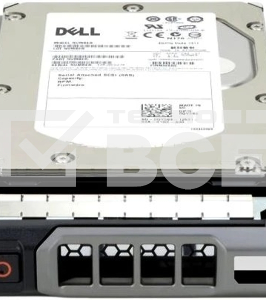 Жесткий диск Dell 2,4 Тбайт, 10 000 об/мин, SAS 12 Гбит/с, 512e, 2,5 дюйма, горячая замена 2.4TB, 10k RPM, SAS 12Gbps, 512e, 2,5